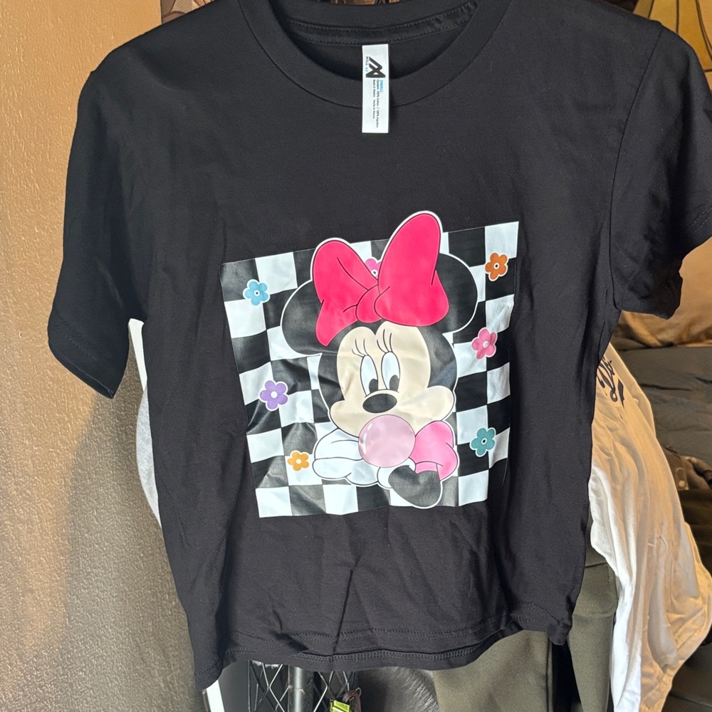 Minnie Mouse Black Kids T-Shirt